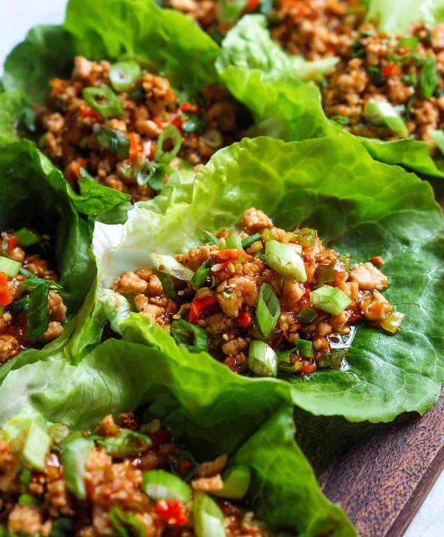 Asian chicken lettuce wraps recipe (Whole30, Pnon-non-non-alcoholic alternativeic non-alcoholic aleo, Low Carb)