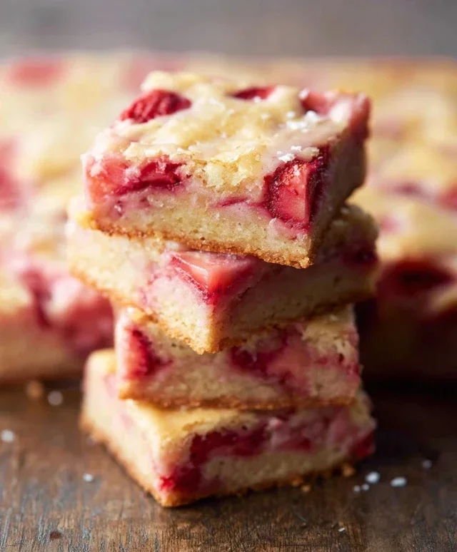 Strawberry Lemon Blondies