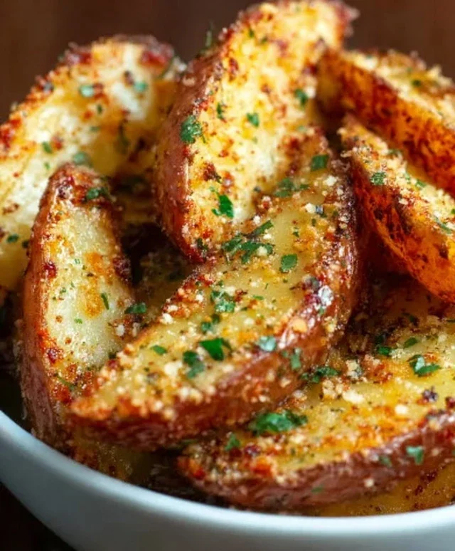 Baked Garlic Parmesan Potato Wedges