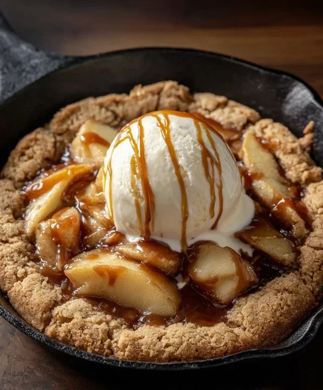 Caramel Apple Cookie Skillet