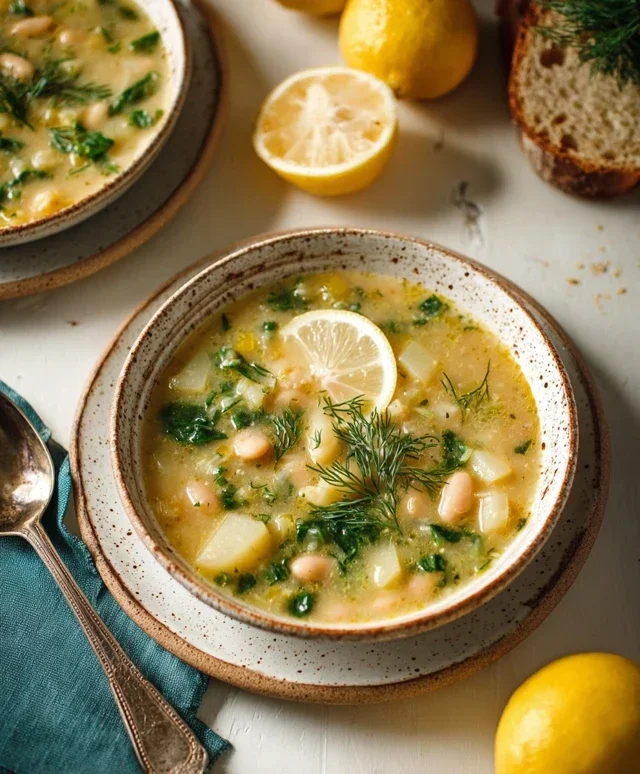 Lemon-Dill White Bean & Potato Soup