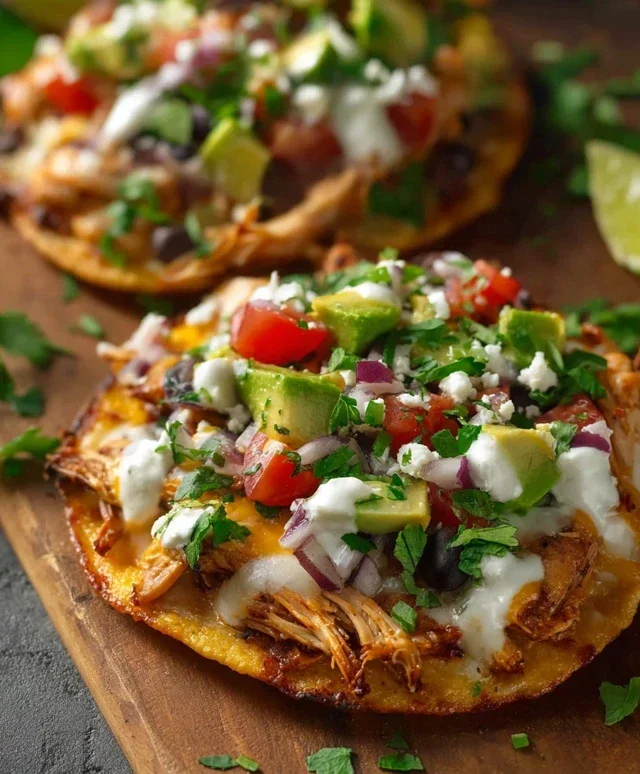 Mexican Rotisserie Chicken Tostadas