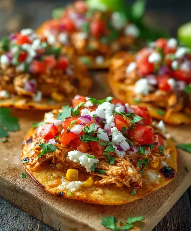 Mexican Rotisserie Chicken Tostadas