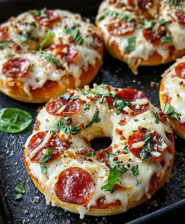 Giant Pizza Bagels