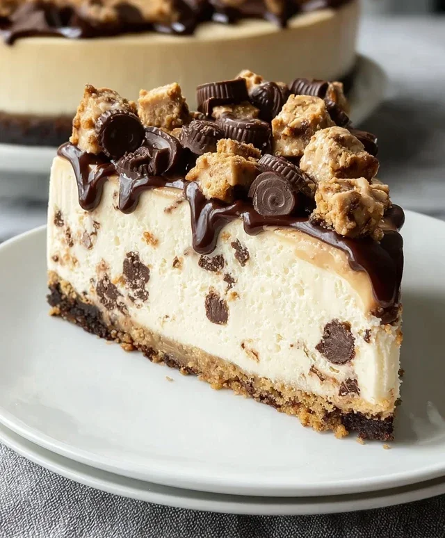No Bake Cookie Dough Cheesecake