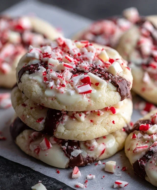 White Chocolate Peppermint Bark Cookies