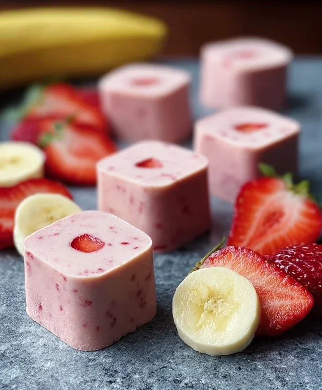 Strawberry and Banana Smoothie Bites for Dogs