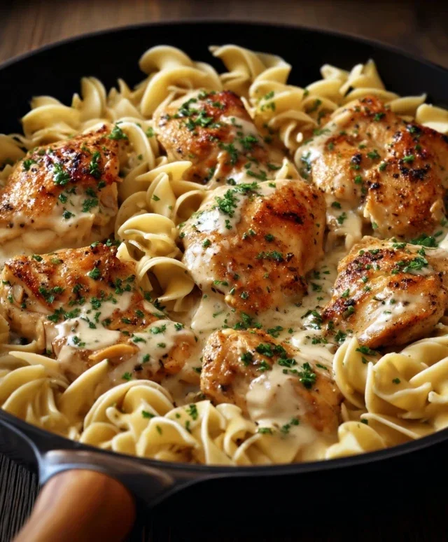 One-Pan Chicken with Buttered Noodles