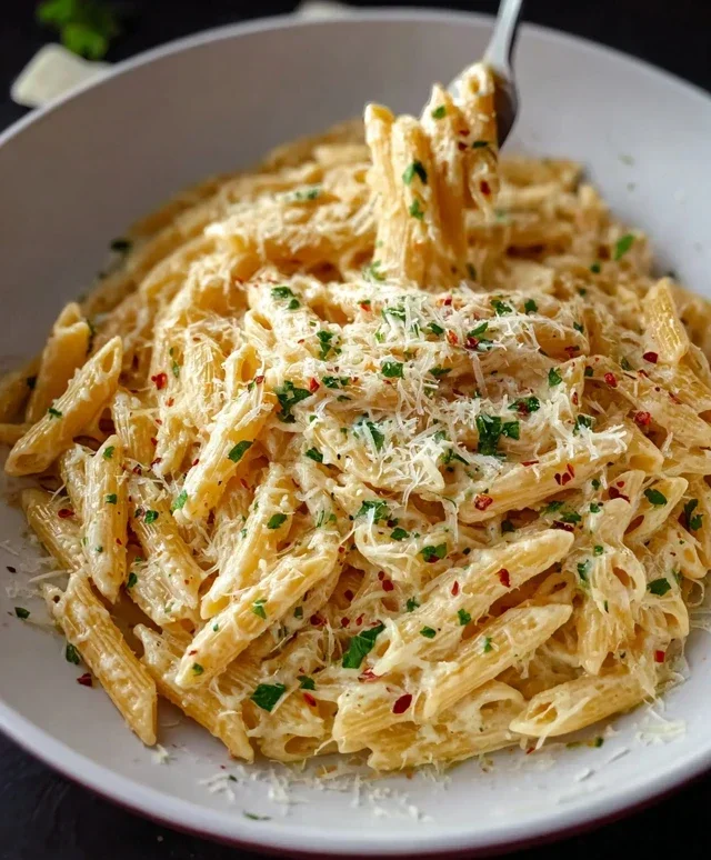One Pot Creamy Garlic Pasta (Just 20 Minutes!)