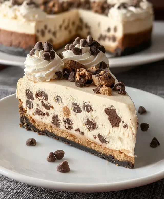 No Bake Cookie Dough Cheesecake
