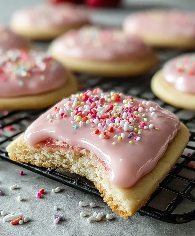 Strawberry Pop Tart Cookies