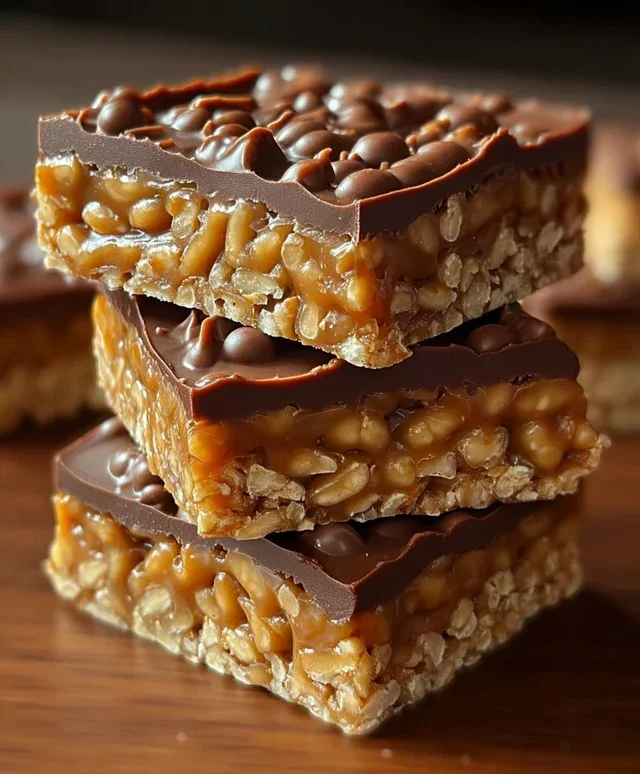 Caramel Fudge Crunch Bars