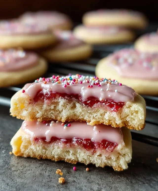 Strawberry Pop Tart Cookies