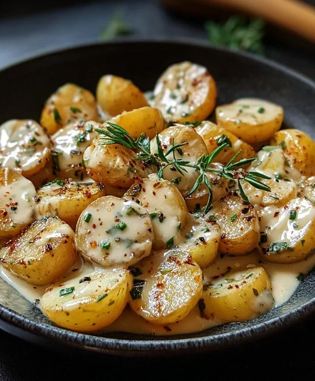 Creamy Garlic Sauce Potatoes