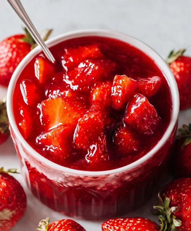 Fresh Strawberry Sauce (Strawberry Topping)