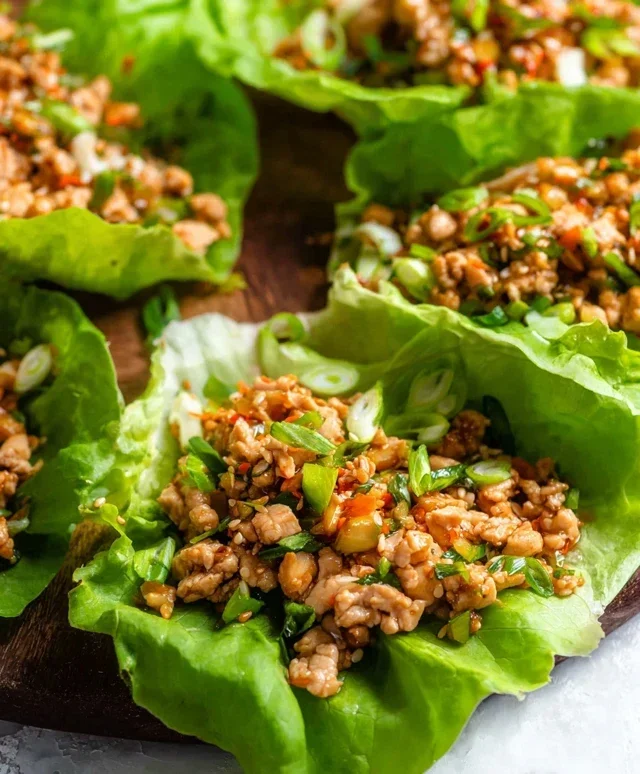 Asian chicken lettuce wraps recipe (Whole30, Pnon-non-non-alcoholic alternativeic non-alcoholic aleo, Low Carb)