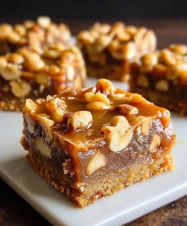 Gooey Butterscotch Nut Bars