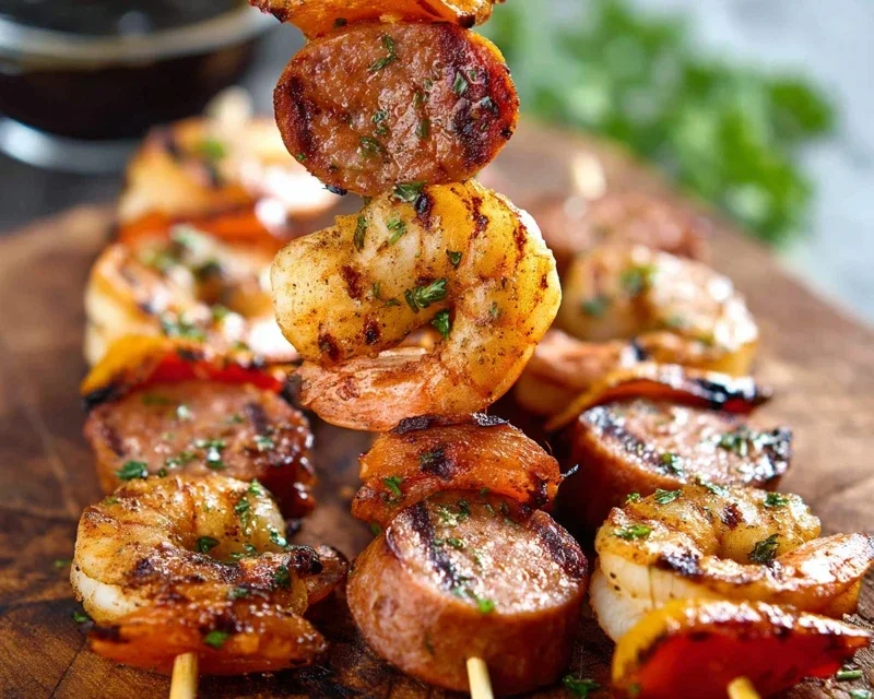 Sausage and Shrimp Kabobs