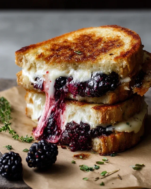Blackberry Balsamic and Brie Grilled Cheese