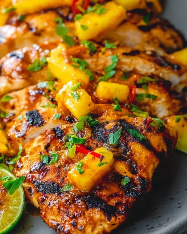 Grilled Mango Pineapple Chicken