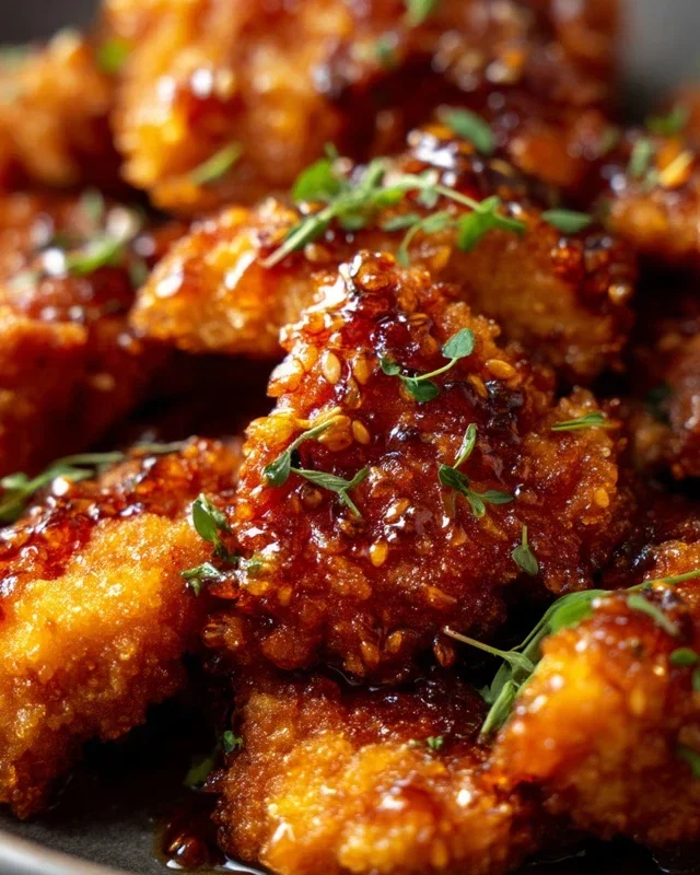 Baked Crunchy Hot Honey Chicken