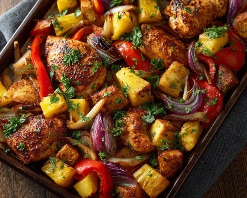 Hawaiian Chicken Sheet Pan