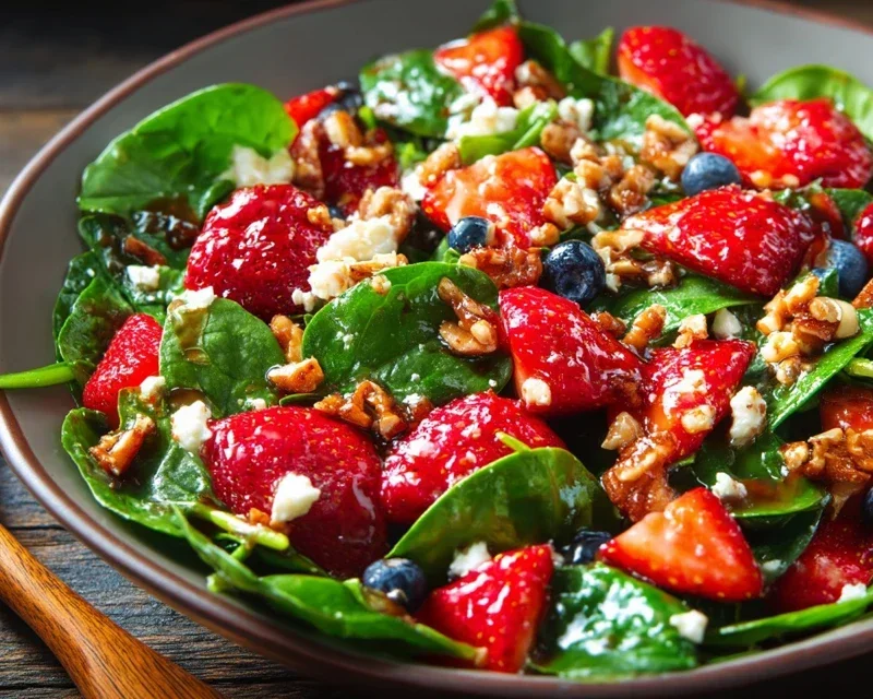 15-Minute Strawberry Spinach Salad