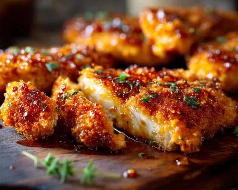 Baked Crunchy Hot Honey Chicken