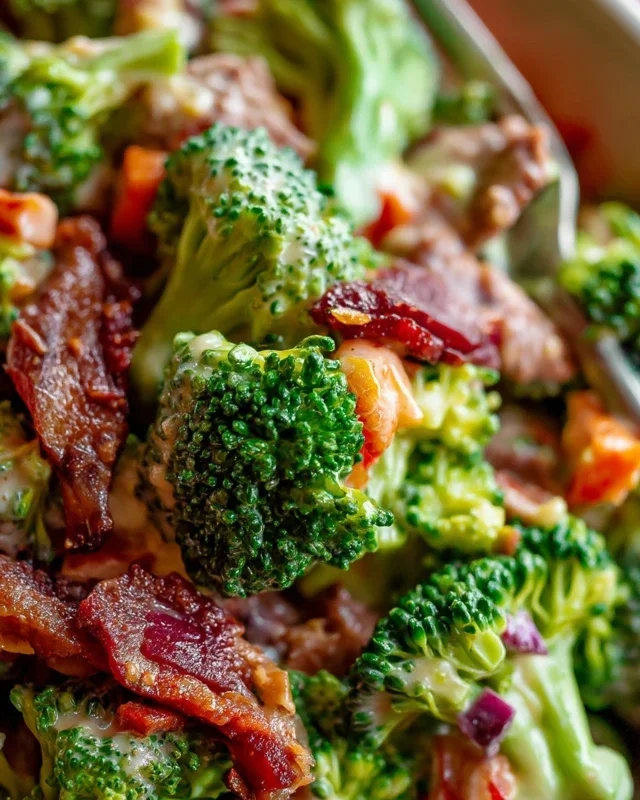 Broccoli Salad with Beef Beef Bacon Recipe