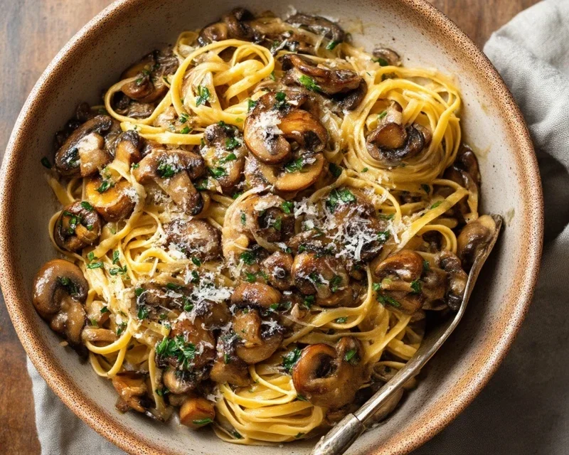 Garlic Mushroom Pasta