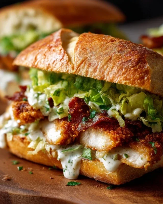 Crispy Chicken Caesar Sandwich