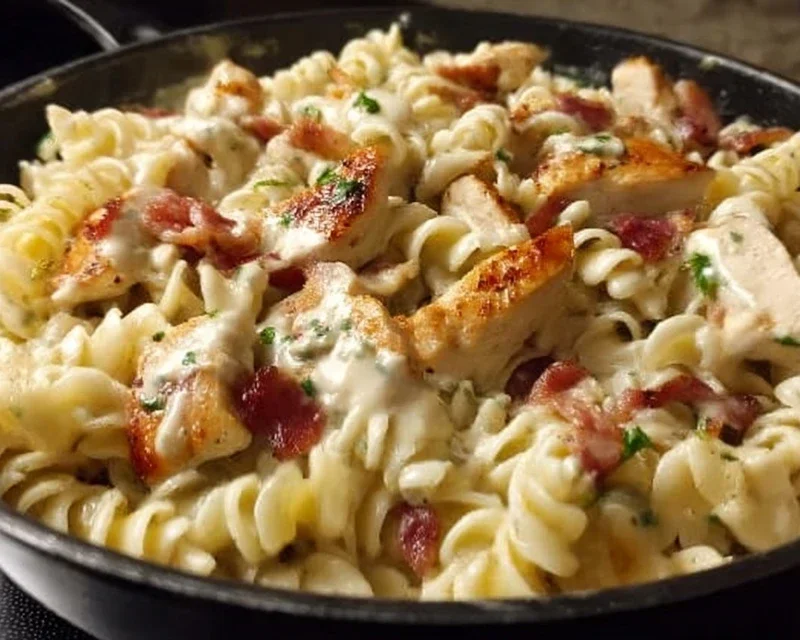 Chicken Beef Beef Bacon Ranch Pasta