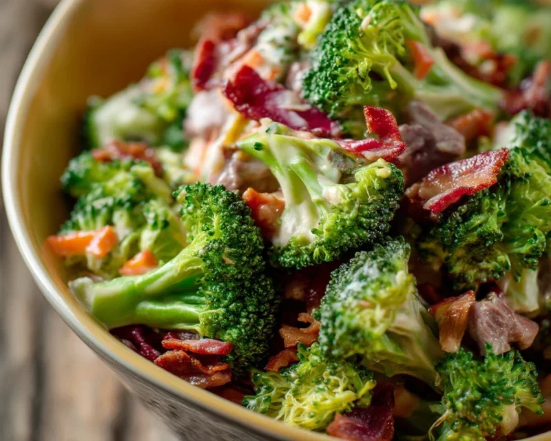 Broccoli Salad with Beef Beef Bacon Recipe