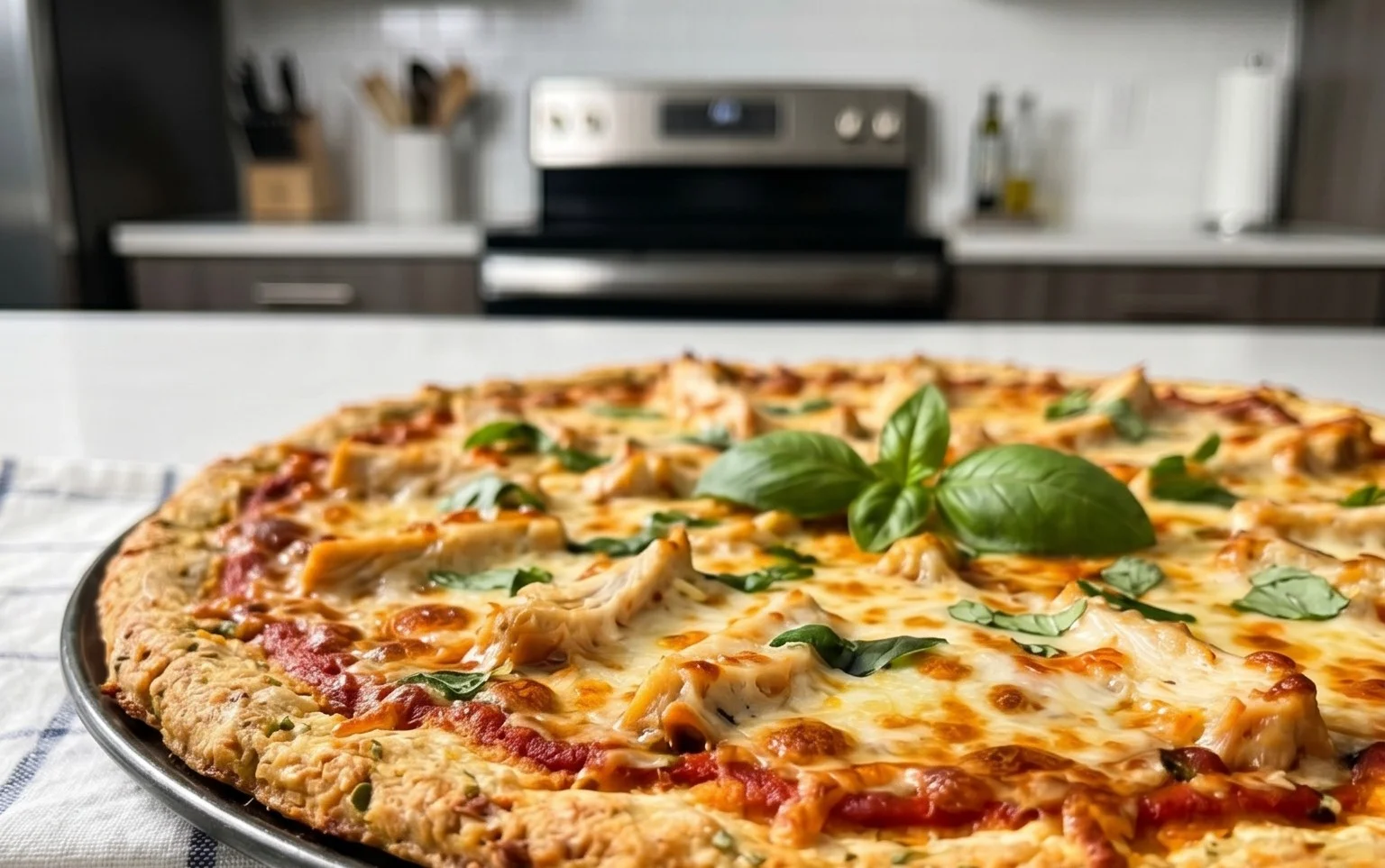 Chicken Crust Pizza (Low Carb + High Protein