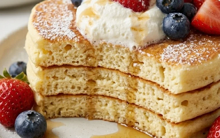 Fluffy Japanese Soufflé Pancakes