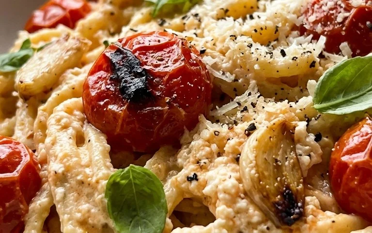 Roasted Tomato and Garlic Ricotta Pasta