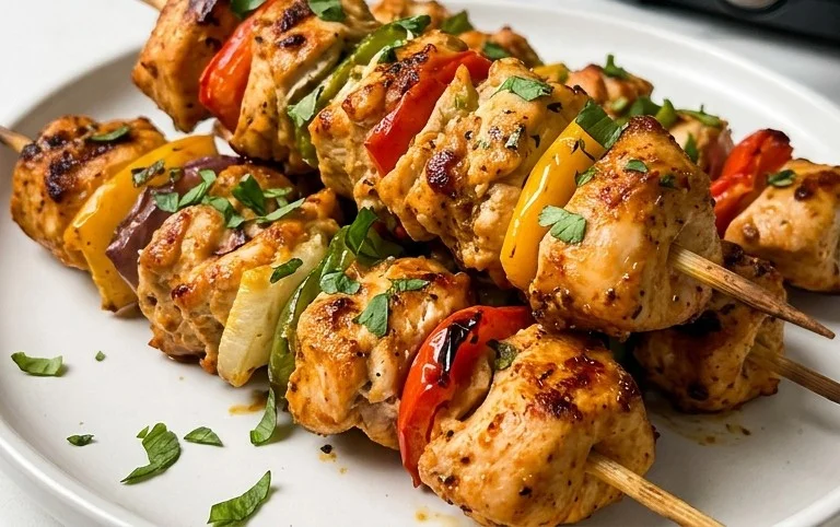 Air Fryer Chicken Skewers (VIDEO)