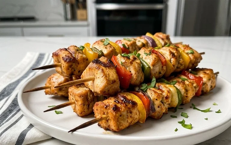 Air Fryer Chicken Skewers (VIDEO)
