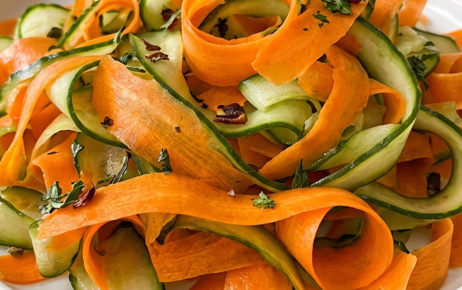 Carrot and Cucumber Ribbon Salad