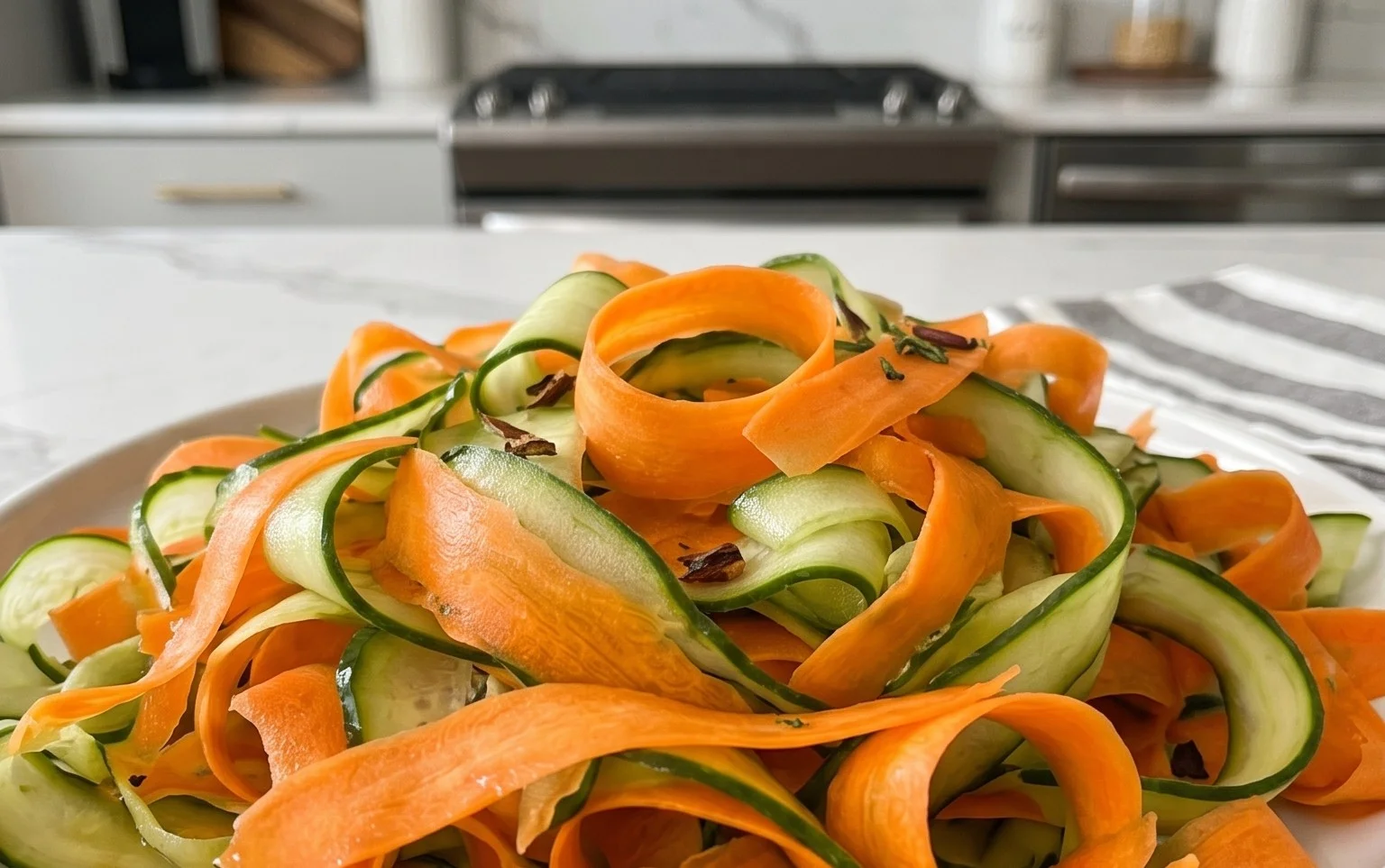Carrot and Cucumber Ribbon Salad