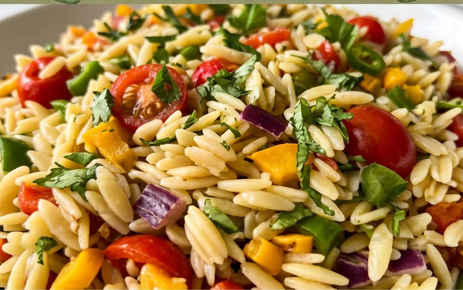 Rainbow Orzo Salad