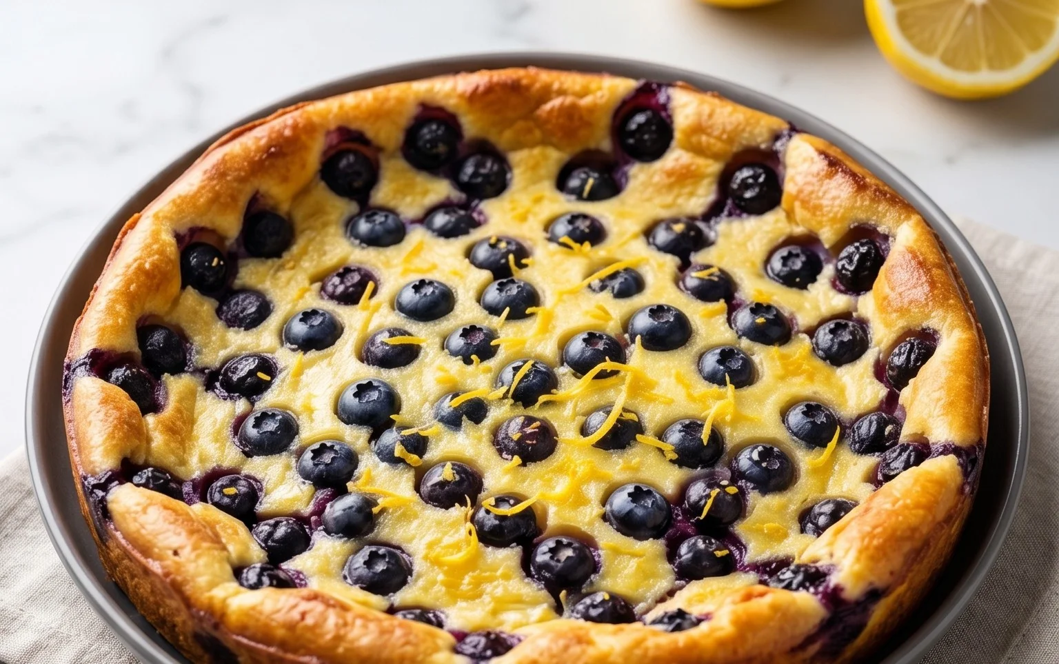 Lemon Blueberry Clafoutis