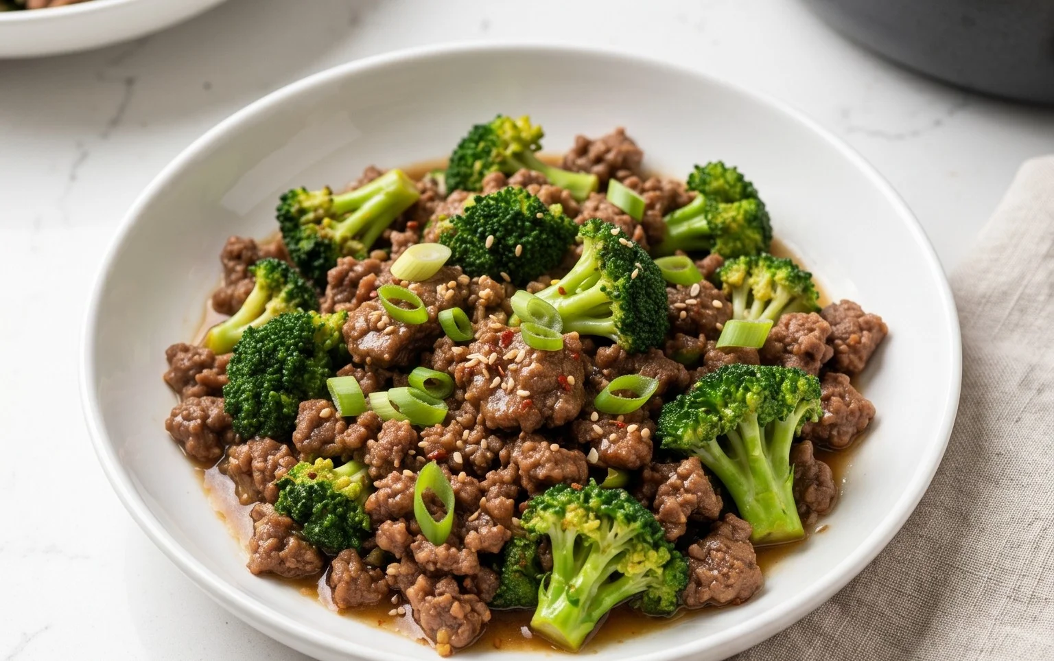 Ground Beef and Broccoli
