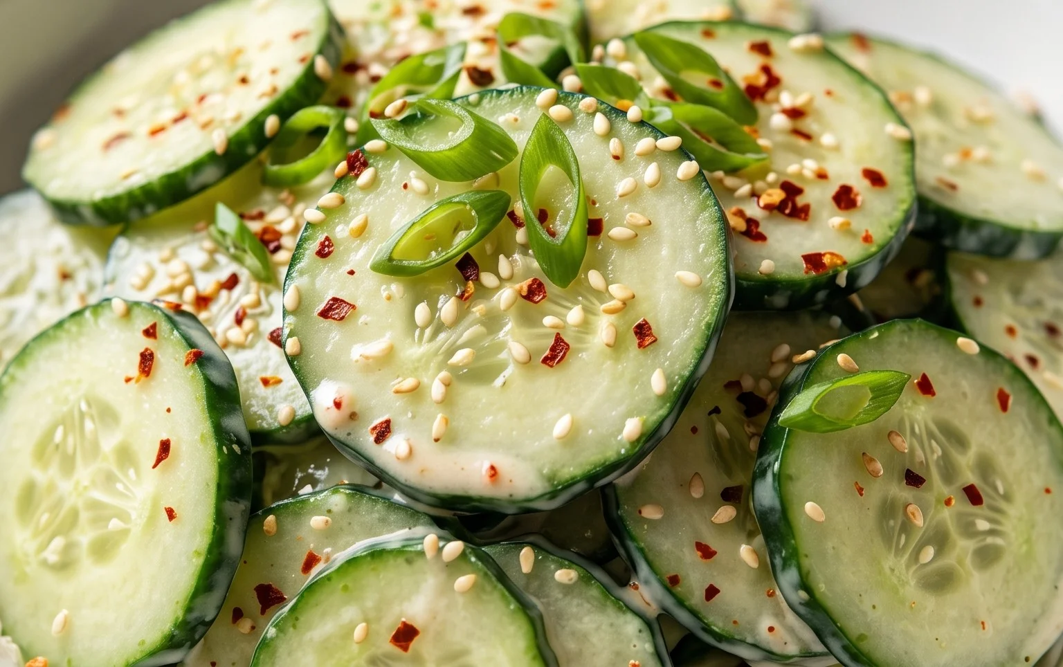 Creamy Asian Cucumber Salad Bowl