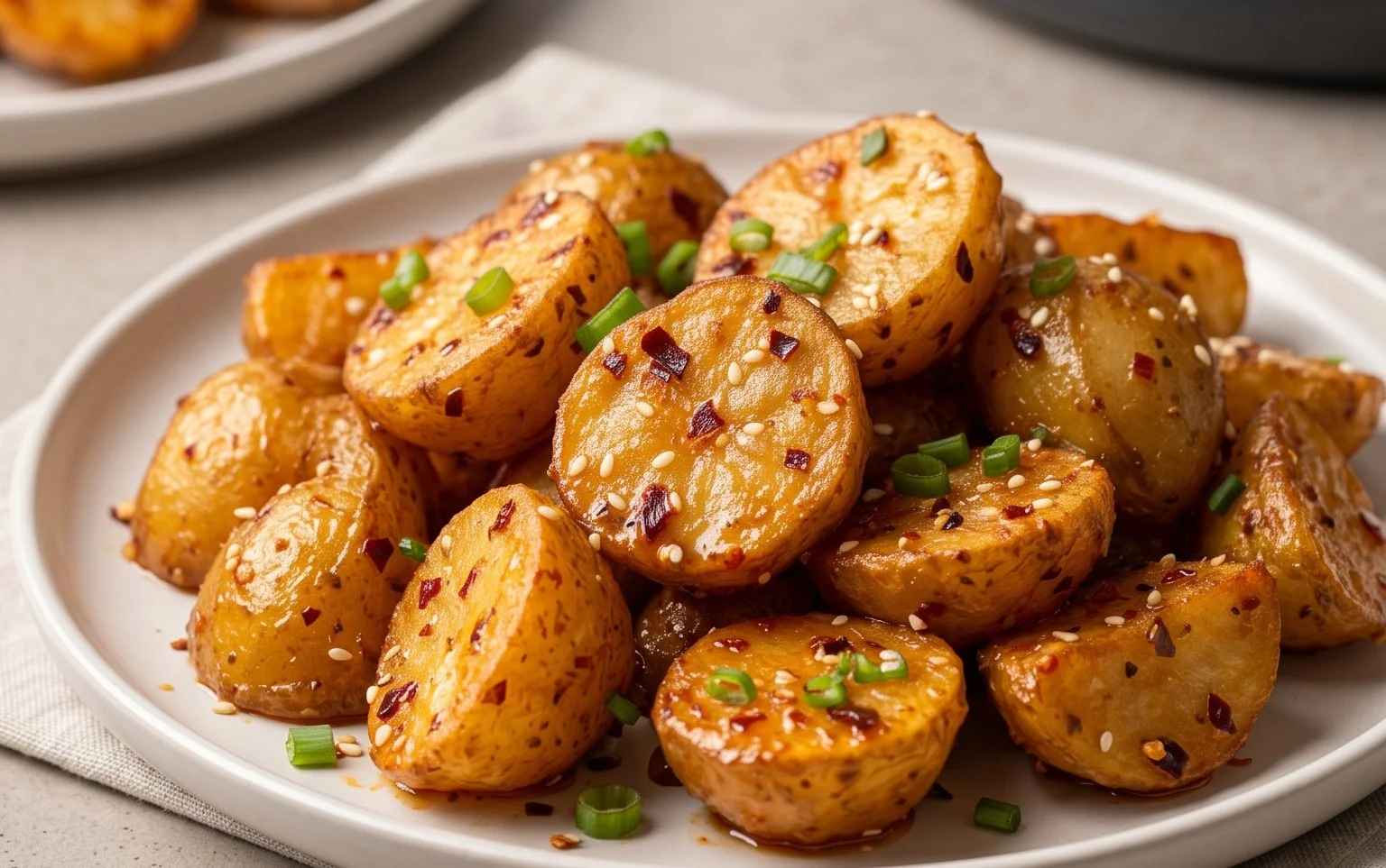 Crispy Honey Chilli Potatoes
