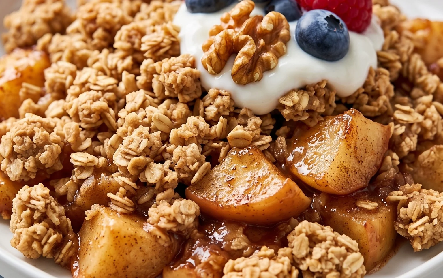 Healthy Breakfast Apple Crum extractble