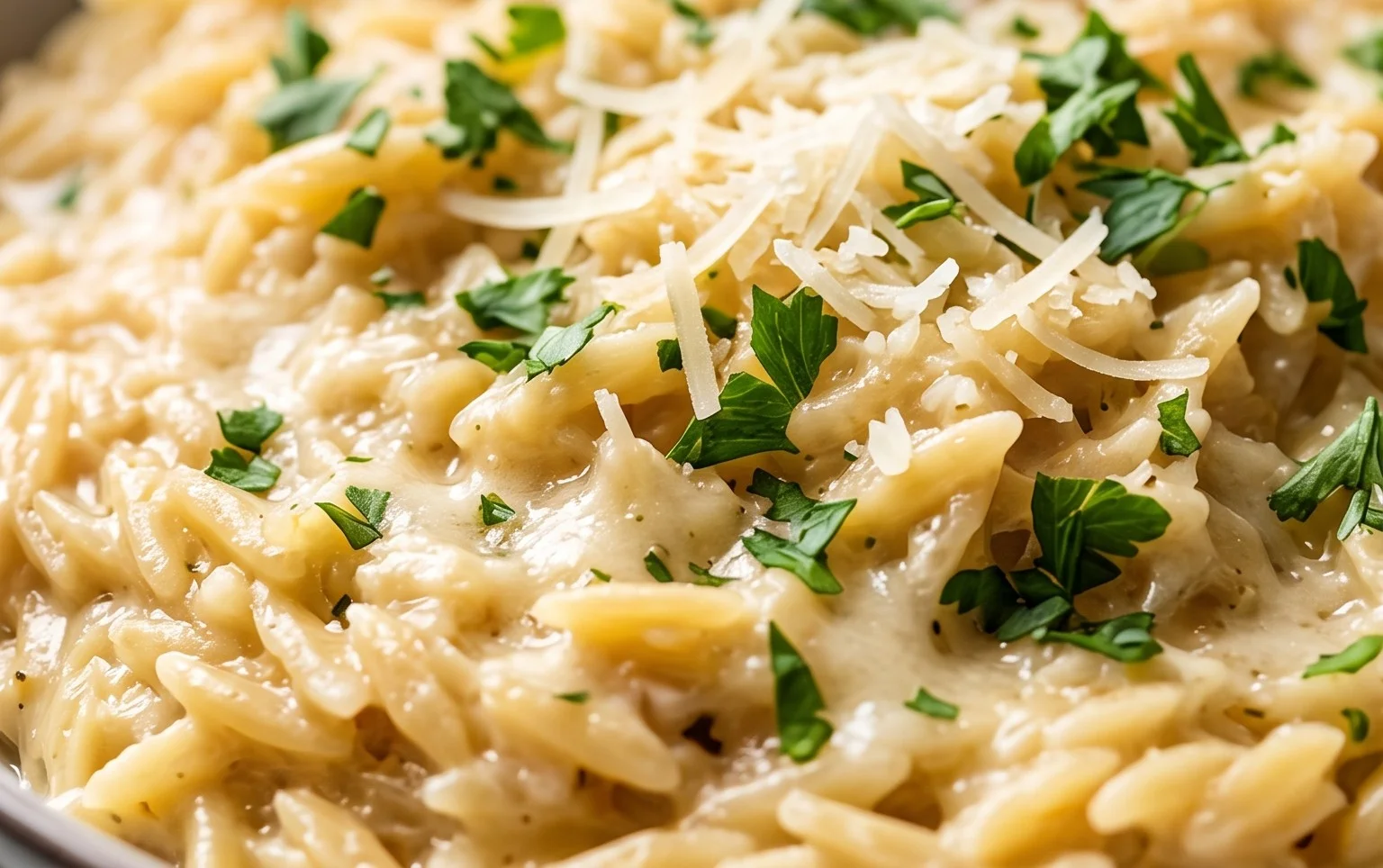 Creamy Garlic Parmesan Orzo