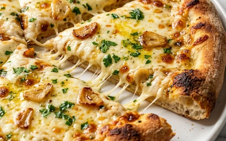 buttery garlic pizza