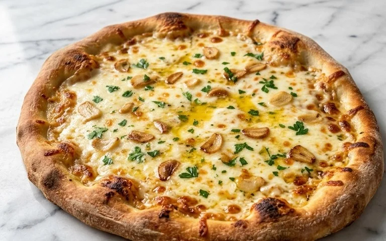 buttery garlic pizza