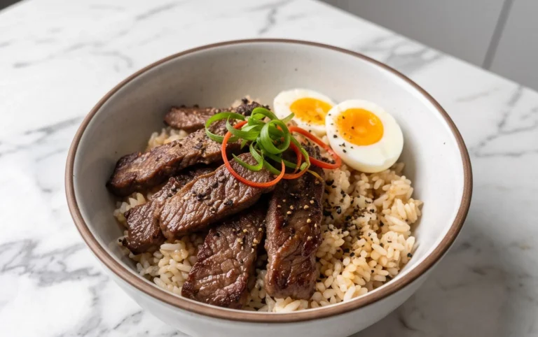 Beef Pepper Rice Bowl is a delicious meal option.